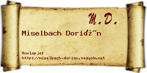 Miselbach Dorián névjegykártya